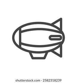 Line drawing vehicle-related single item icon floating ship