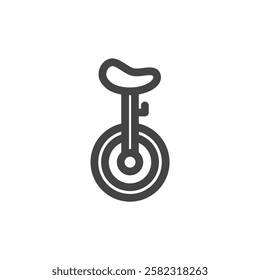 Line drawing vehicle-related single item icon unicycle