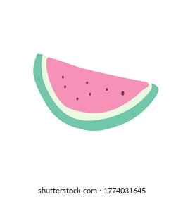 line drawing watermelon On a white background
