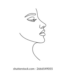 line drawing a woman's profile