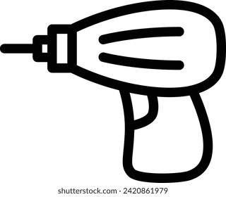 Line drawing Work tool single item icon electric drill