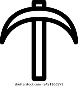 Line drawing Work tool single item icon ice ax