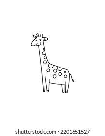 Dibujo de líneas de cebra. vector cebra aislado en fondo blanco. Página de Colores Aislada para Niños. para la decoración de la casa como carteles, arte en la pared, bolso de tote, estampado de camisetas, pegatina, estuche móvil
