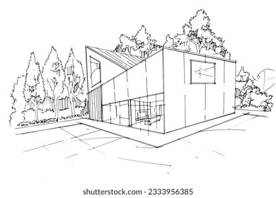 line drawings of exterior building,a line drawing Using interior architecture, assembling graphics, working in architecture, and interior design, among other things.,house interior or interior design