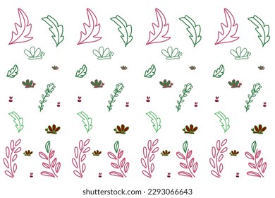 line drawings, leaves, various forms For making gift wrapping paper, patterns on socks, bed sheets, pillow cases, scarves, clothing patterns, bags, handkerchiefs Or make book covers, curtains, pattern