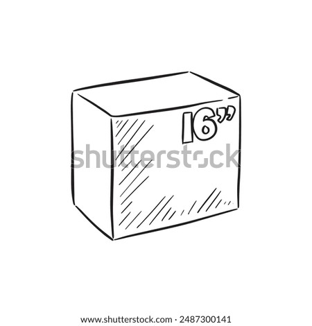 A line drawn jump box found in a gym. Drawn by hand as a vector.