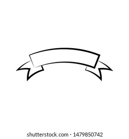 Line drawn ribbon design template