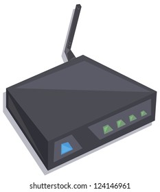 line drawn router on white background