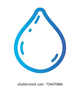 line drop of water symbol to environment care