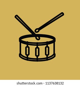 Line Drum Cartoon