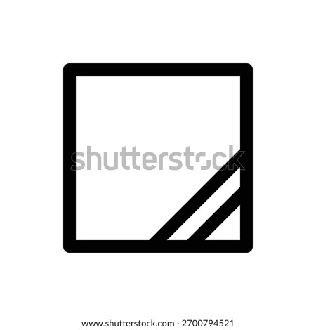 A line dry in the shade laundry care symbol, indicating that clothing should be dried on a line away from direct sunlight. Laundry Line Icon. Isolated Vector Clip Art.