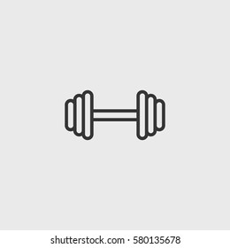 Line  Dumbbell icon illustration isolated vector sign symbol