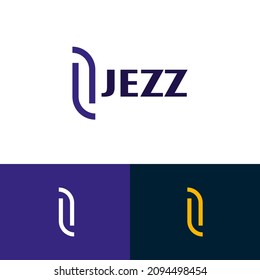 Design des dynamischen Logos der Linie. Moderne Logomark-Illustration. Kann Jazz, Musik, Studio, schnell, ruhig darstellen.