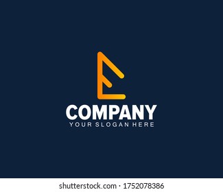 line e letter real estate logo design vector. abstract minimal real estate e letter logo. 