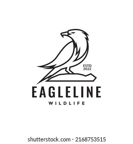 line eagle focus logo design vector graphic symbol icon illustration creative idea