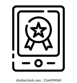 Icono de logro editable en línea 

