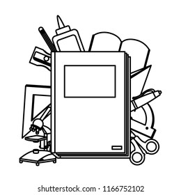 line education notebook school utensils design