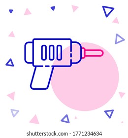 Line Electric drill machine icon isolated on white background. Repair tool. Colorful outline concept. Vector Illustration
