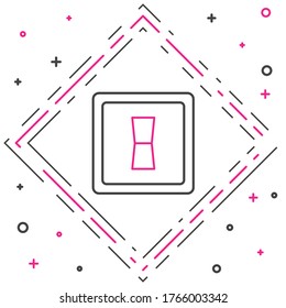 Line Electric light switch icon isolated on white background. On and Off icon. Dimmer light switch sign. Concept of energy saving. Colorful outline concept. Vector Illustration