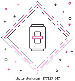 Line Electric light switch icon isolated on white background. On and Off icon. Dimmer light switch sign. Concept of energy saving. Colorful outline concept. Vector Illustration