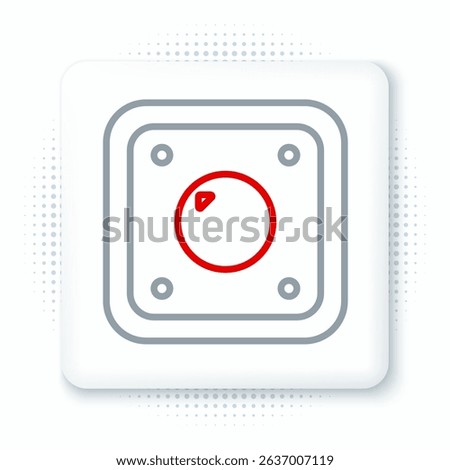 Line Electric light switch icon isolated on white background. On and Off icon. Dimmer light switch sign. Concept of energy saving. Colorful outline concept. Vector