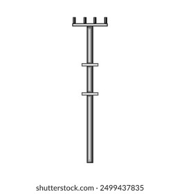 line electric pylon cartoon. pole supply, distribution cable, wire infrastructure line electric pylon sign. isolated symbol vector illustration