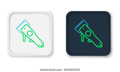 Line Electrical hair clipper or shaver icon isolated on white background. Barbershop symbol. Colorful outline concept. Vector