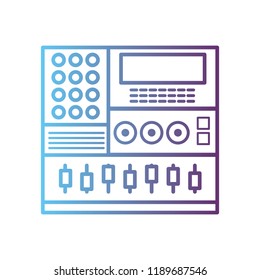 line electronic audio console to play music performer