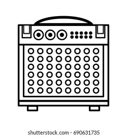 line electronic audio console to play music performer