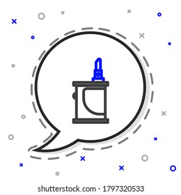 Line Electronic cigarette icon isolated on white background. Vape smoking tool. Vaporizer Device. Colorful outline concept. Vector Illustration