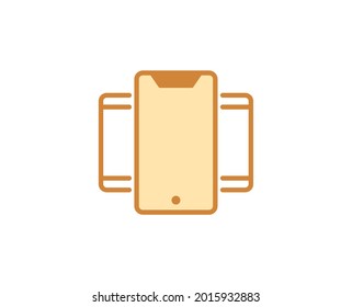 Icono de dispositivos electrónicos de línea aislado en fondo blanco. Símbolo de esquema para diseño de sitio web, aplicación móvil, ui. Pictograma electrónico. Ilustración vectorial, с editorial k. 