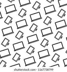 line electronic laptop computer technology background