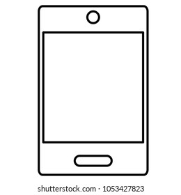 line electronic smartphone communication technology mobile vector illustration