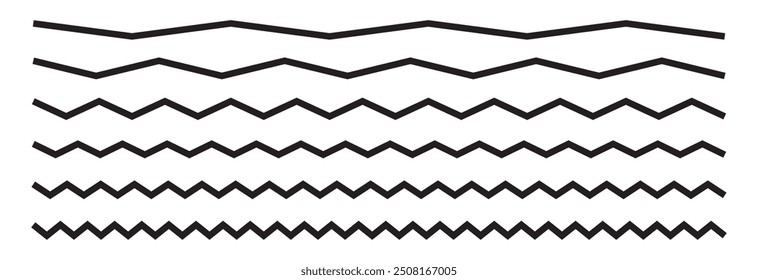 Conjunto de iconos de elementos de línea para el diseño. Curva ondulada concepto aislado diseño de ilustración simple eps 10