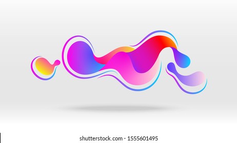 Elementos de línea fondo vectorial abstracto de onda de sonido de movimiento colorido