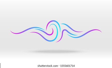 Line elements motion sound wave abstract vector background