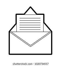line e-mail letter message with business document