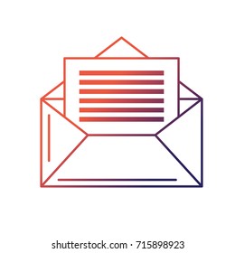 line e-mail message to communication with people