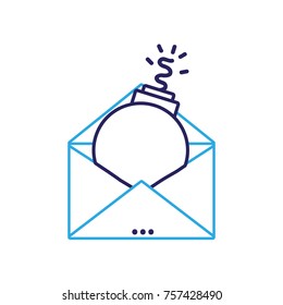 line e-mail message information with bomb virus inside