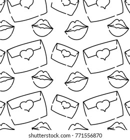 line e-mail message with lips style background