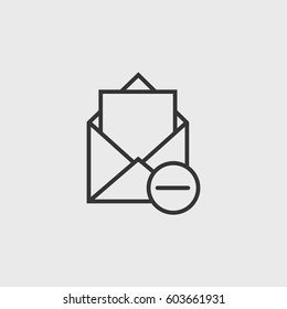 Line  Email not delivered  icon illustration isolated vector sign symbol