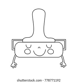 line emoji cute happy paint roller