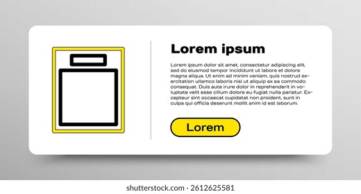 Line Empty form icon isolated on white background. File icon. Checklist icon. Business concept. Colorful outline concept. Vector