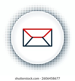 Line Envelope icon isolated on white background. Email message letter symbol. Colorful outline concept. Vector