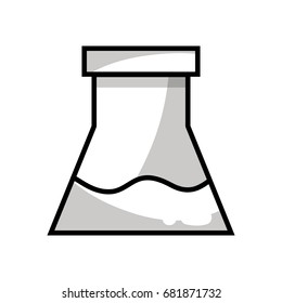 line erlenmeyer flask to scientific experiment lab