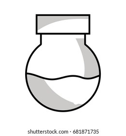 line erlenmeyer flask to scientific experiment lab