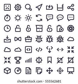 Iconos esenciales de línea 