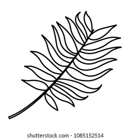 line exotic branch natural leaves design