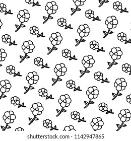 line exotic flower plant leaves background