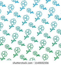 line exotic flower plant leaves background
